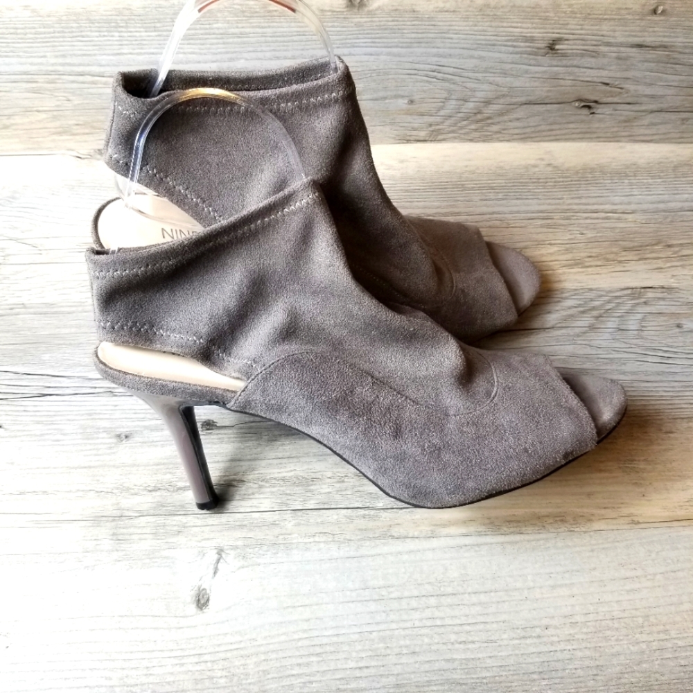 Nine West Open Toe/Heel Ankle Heel Boots